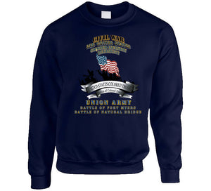Civil War - 2nd United States Colored Infantry Regiment With Usct Bureau Banner - Usa - Battle X 300 T Shirt