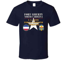 Load image into Gallery viewer, Army - Fort Liberty North Carolina - Us Army Forces Command (forscom) Ssi - Dui X 300 T Shirt
