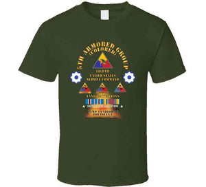 5th Armored Group -  Camp Claiborne, La W Fire - W 758, 761, 784th Tank Bn Ssi W Dui - Am Svc X 300 T Shirt