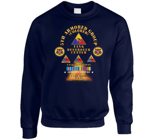 5th Armored Group -  Camp Hood, Tx W Fire - W 758, 761, 784th Tank Bn Ssi W Dui - Am Svc X 300 Classic T Shirt, Crewneck Sweatshirt, Hoodie, Long Sleeve