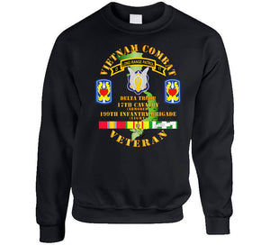 Vietnam Combat Veteran W D Troop - 17th Cav - 199th Inf Bde W Svc Classic T Shirt, Crewneck Sweatshirt, Hoodie, Long Sleeve