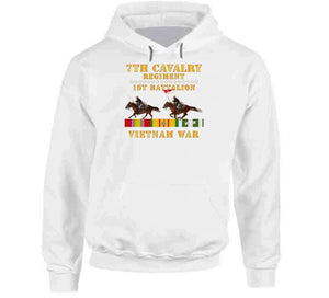 Army - 1st Battalion,  7th Cavalry Regiment - Vietnam War Wt 2 Cav Riders And Vn Svc X 300   Classic T Shirt, Crewneck Sweatshirt, Hoodie, Long Sleeve