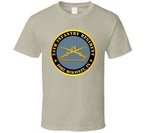 Army - 24th Infantry Regiment - Fort Mckavett, Tx - Buffalo Soldiers W Inf Branch Classic T Shirt, Crewneck Sweatshirt, Hoodie, Long Sleeve