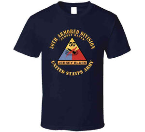 Army - 50th Armored Division - Ssi - Jersey Blues - Jersey Blues - Us Army X 300 Classic T Shirt, Crewneck Sweatshirt, Hoodie, Long Sleeve