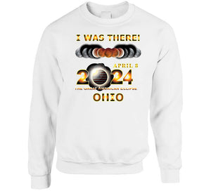 Total Eclipse - 2024 - I Was There W Yellow Outline - Ohio T Shirt