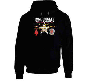 Army - Fort Liberty North Carolina - Us Army Special Operations Command (usasoc) - Ssi - Dui W Star X 300 T Shirt