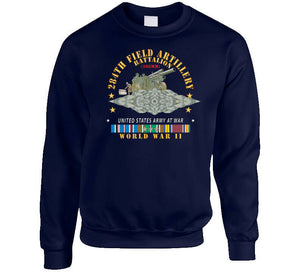 Dui - 284th Field Artillery Battalion - Dui W Br - 105mm Gun - Crew - Eur Svc Wwii X 300 Classic T Shirt, Crewneck Sweatshirt, Hoodie, Long Sleeve