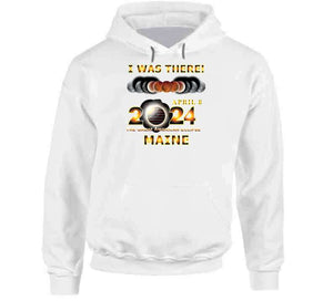 Total Eclipse - 2024 - I Was There W Yellow Outline - Maine T Shirt