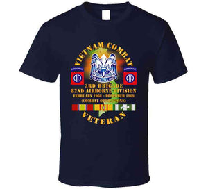 Army - Vietnam Combat Vet W 3rd Bde 82nd Airborne Divsion  W  Dui Fire W  Vn Svc X 300 Classic T Shirt, Crewneck Sweatshirt, Hoodie, Long Sleeve