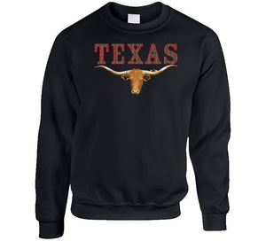 Texas - Rattler Skin -texas Longhorn - Outline Red X 300 Classic T Shirt, Crewneck Sweatshirt, Hoodie, Long Sleeve