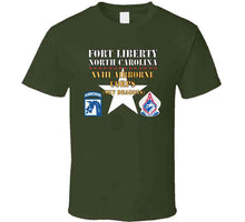 Load image into Gallery viewer, Army - Fort Liberty North Carolina - Xviii Airborne Corps (sky Dragons) - Ssi - Dui X 300 T Shirt
