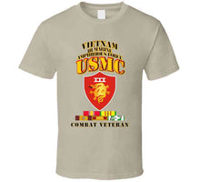 Load image into Gallery viewer, Usmc -  Iii Maf - Combat Vet  W Vn Svc Medals T Shirt
