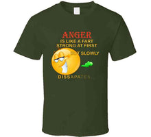 Load image into Gallery viewer, Anger - Is Like A Fart - Strong At First  X 300 T Shirt
