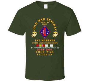 Usmc - Cold War Vet - 1st Marines W Cold Svc X 300 T Shirt