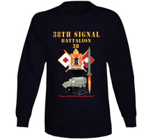 Load image into Gallery viewer, 38th Signal Bn - Dui - Br - Pershing Firing W Commo Station - Sat Dish X 300 T Shirt
