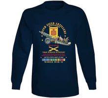Load image into Gallery viewer, Dui - 969th Field Artillery Battalion - Dui W Br - From Harlem To Hitler - 155mm Gun - Crew - Eur Svc Wwii X 300 T Shirt
