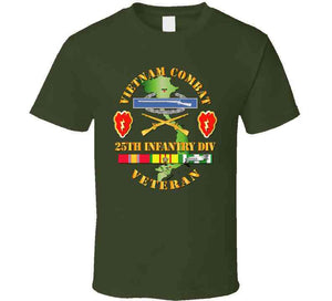 Army - Vietnam Combat Infantry Veteran W 25th Inf Div Ssi V1 Long Sleeve T Shirt