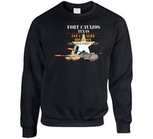 Load image into Gallery viewer, Army - Fort Cavazos Texas With White Star 1st Cav W M1abrams, Bradley, M109 Firing X 300 T Shirt
