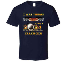 Load image into Gallery viewer, Total Eclipse - 2024 - I Was There W Yellow Outline - Illinois T Shirt
