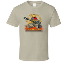 Load image into Gallery viewer, 3rd Armored Division - Spearhead  W  M109 Howitzer - Fire X 300 T Shirt
