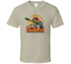 3rd Armored Division - Spearhead  W  M109 Howitzer - Fire X 300 T Shirt