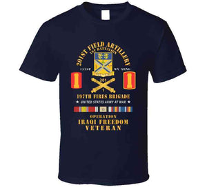 Army - 1st Battalion, 201st Artillery, 197th Fires Bde - Operation Iraqi Freedom Veteran X 300 T Shirt