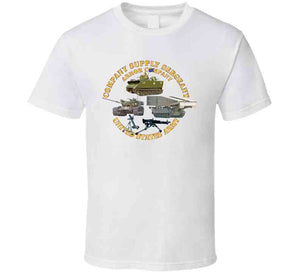 Army - Company Supply Sergeant - Armor Company W Weapons And Vehicles X 300 Classic T Shirt, Crewneck Sweatshirt, Hoodie, Long Sleeve
