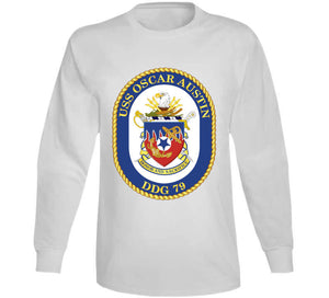 Navy - Uss Oscar Austin (ddg 79) Wo Txt T Shirt