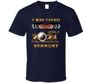 Total Eclipse - 2024 - I Was There W Yellow Outline - Vermont Classic T Shirt, Crewneck Sweatshirt, Hoodie, Long Sleeve