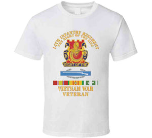 Army - Dui - 14th Infantry Regiment The Right Of The Line W Cib -  Vn Svc X 300 Classic T Shirt, Crewneck Sweatshirt, Hoodie, Long Sleeve