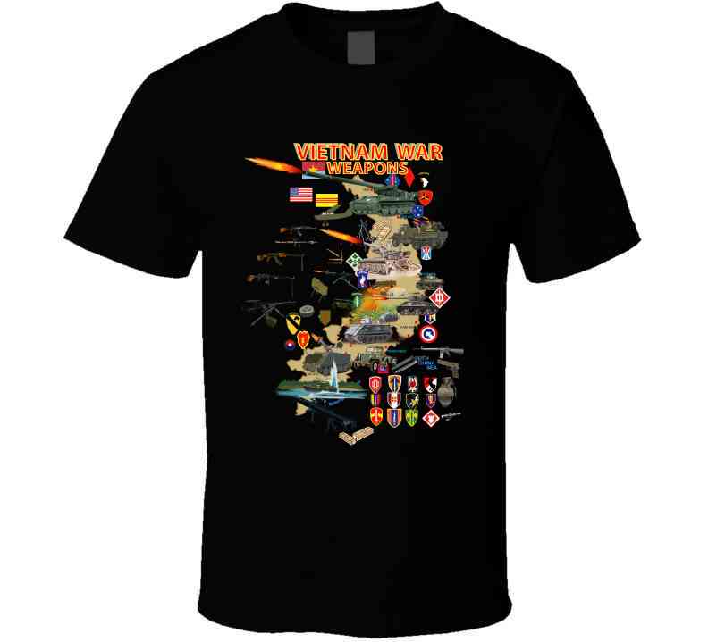 Map - Vietnam Units -with Wpns - Equipment Classic T Shirt, Crewneck Sweatshirt, Hoodie, Long Sleeve