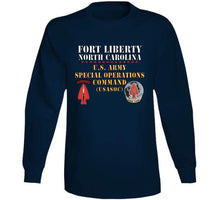 Load image into Gallery viewer, Army - Fort Liberty North Carolina - Us Army Special Operations Command (usasoc) - Ssi - Dui X 300 T Shirt
