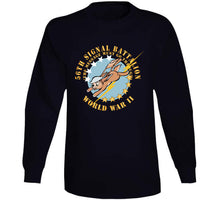 Load image into Gallery viewer, Army - 56th Signal Battalion W Emblem - (the Message Must Go Through) -  Wwii X 300 Classic T Shirt, Crewneck Sweatshirt, Hoodie, Long Sleeve
