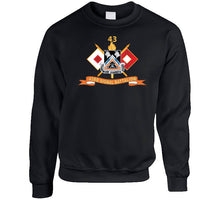 Load image into Gallery viewer, Army - 43rd Signal Battalion W Signal Branch - Br - Ribbon - Dui X 300 T Shirt
