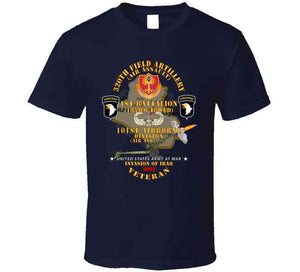 Army - 1st Bn, 320th Fa, 101st Airborne Div - Invasion - 2003 W Aa Badge - W 105mm  Map Classic T Shirt, Crewneck Sweatshirt, Hoodie, Long Sleeve