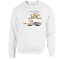 Load image into Gallery viewer, Army - Fort Cavazos Texas With White Star 1st Cav W M1abrams, Bradley, M109 Firing X 300 T Shirt
