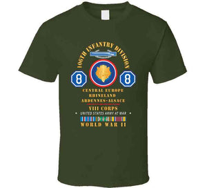 Army - 106th Infantry Regiment, Viii Corps - Central Europe - Rhineland Eur Wwii W Eur Svc X 300 T Shirt