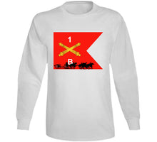 Load image into Gallery viewer, Union Army - Bravo Battery 1st Rhode Island Light Artillery With Guidon In Back T Shirt
