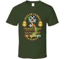 Load image into Gallery viewer, Army - Vietnam Combat Veteran - 43rd Signal Bn,  21st Signal Group  Dui  W Vn Svc X 300 T Shirt

