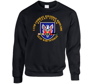 Army - 11th Combat Aviation Brigade W Ds Svc Ribbons Wo Dropshadow Classic T Shirt, Crewneck Sweatshirt, Hoodie, Long Sleeve