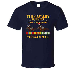 Army - 2nd Battalion,  7th Cavalry Regiment - Vietnam War Wt 2 Cav Riders And Vn Svc X 300 Classic T Shirt, Crewneck Sweatshirt, Hoodie, Long Sleeve