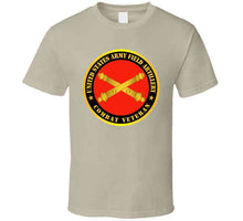 Load image into Gallery viewer, Army - Us Army Field Artillery Combat Veteran W Branch T Shirt

