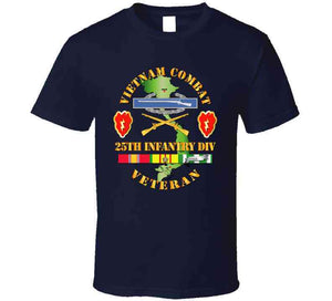 Army - Vietnam Combat Infantry Veteran W 25th Inf Div Ssi V1 Long Sleeve T Shirt