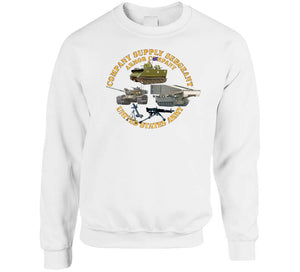 Army - Company Supply Sergeant - Armor Company W Weapons And Vehicles X 300 Classic T Shirt, Crewneck Sweatshirt, Hoodie, Long Sleeve