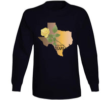 Load image into Gallery viewer, Texas -  Yellow Rose Of Texas W Texas State Map X 300 Classic T Shirt, Crewneck Sweatshirt, Hoodie, Long Sleeve
