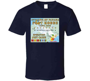 Invasion Of Panama - Just Cause - Fort Kobbe - Cz W Svc Ribbons W Map X 300 T Shirt