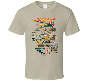 Map - Vietnam Units -with Wpns - Equipment Classic T Shirt, Crewneck Sweatshirt, Hoodie, Long Sleeve