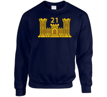 Load image into Gallery viewer, Army - 21st Engineer Battalion W Number Wo Txt T Shirt
