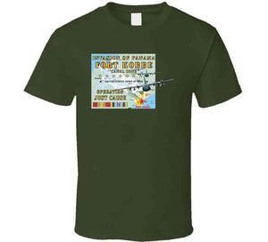 Invasion Of Panama - Just Cause - Fort Kobbe - Cz W Svc Ribbons W Map W C-130s X 300 Classic T Shirt, Crewneck Sweatshirt, Hoodie, Long Sleeve