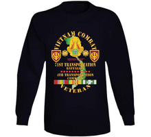 Load image into Gallery viewer, Army - Vietnam Combat Veteran W 71st Transportation Bn, 4th Trans Command W Vn Svc X 300 T Shirt
